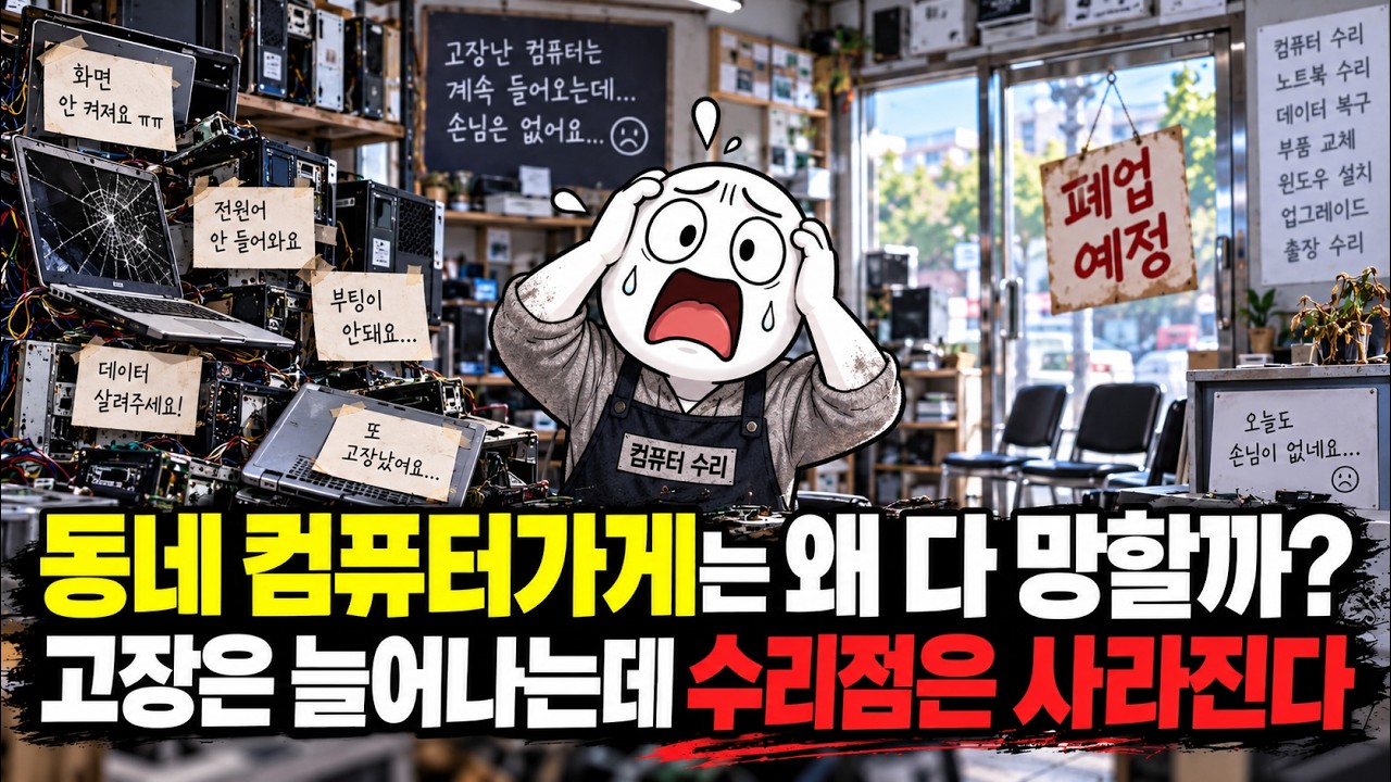 Featured image of post 컴퓨터는 집집마다 있는데 동네 컴퓨터 가게는 사라진다: 수리점이 버티지 못하는 이유